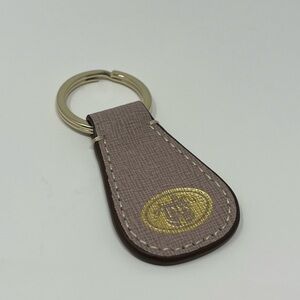 Dooney and Bourke Saffiano Leather Keychain with Gold Accent